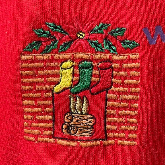 VINTAGE 80s BJ Design Concepts Night Before Christmas Sweatshirt Size M - Picture 3 of 6